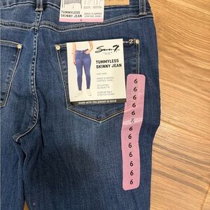 Seven7 Tummyless Skinny Jeans in Blue
